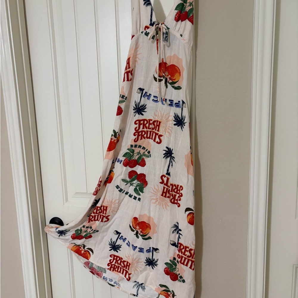 Tropical Print Maxi Dress